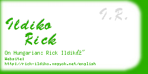 ildiko rick business card